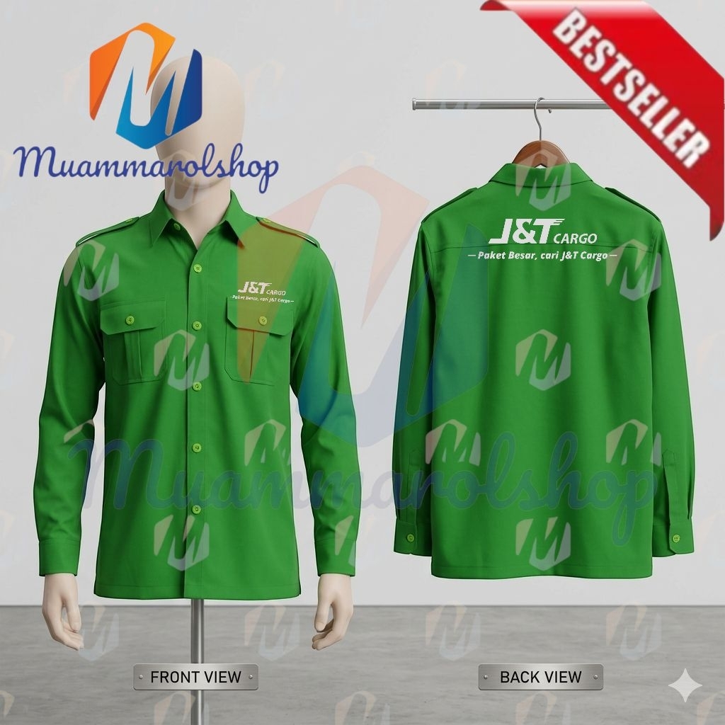 kemeja kerja jnt cargo full bordir