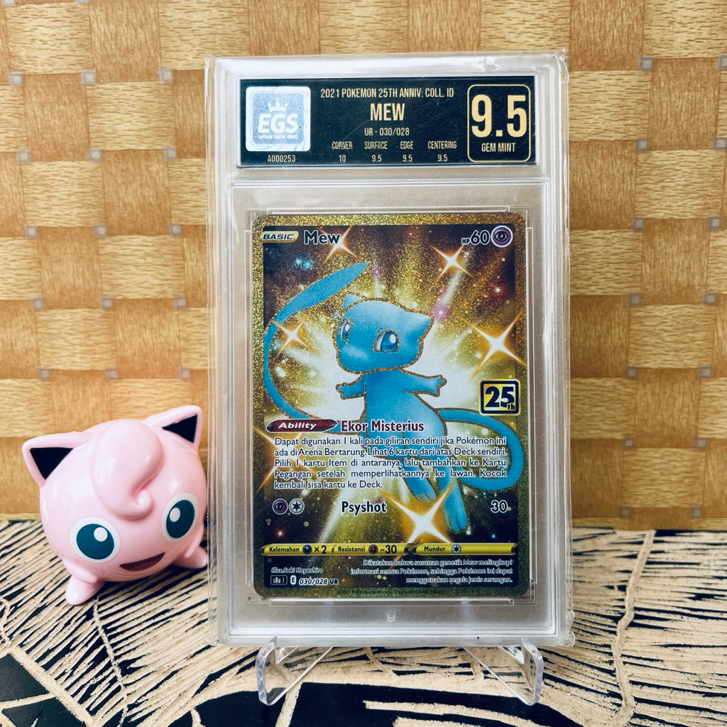EGS 9.5 MEW UR 25th 030/028 25TH ANNIVERSARY POKEMON TCG INDONESIA