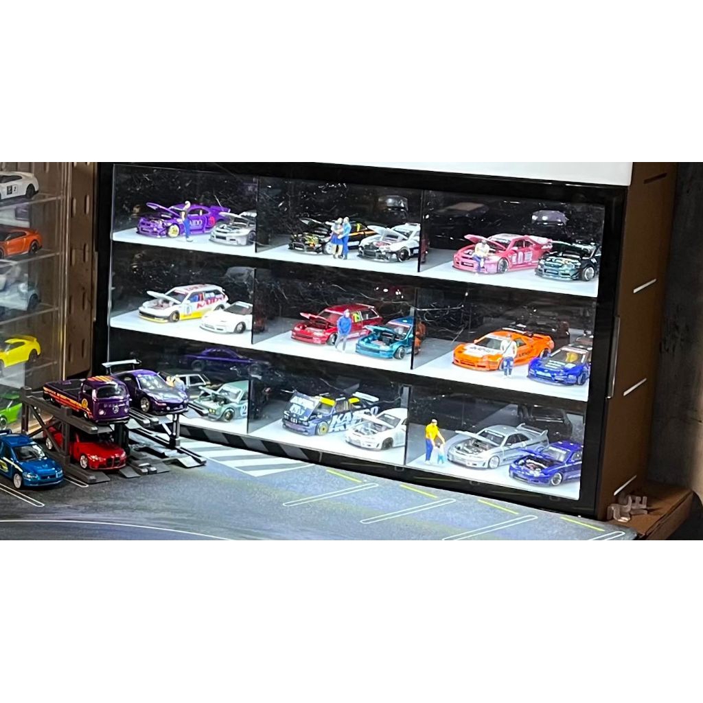 Rak miniscale 9 slot led  | inno tarmac poprace rak diecast akrilik custom