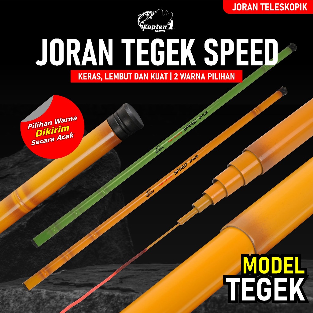 Kaptenfishing JORAN TEGEK SPEED pangcingan tegek murah kuat spinning lentur micro casting pancing