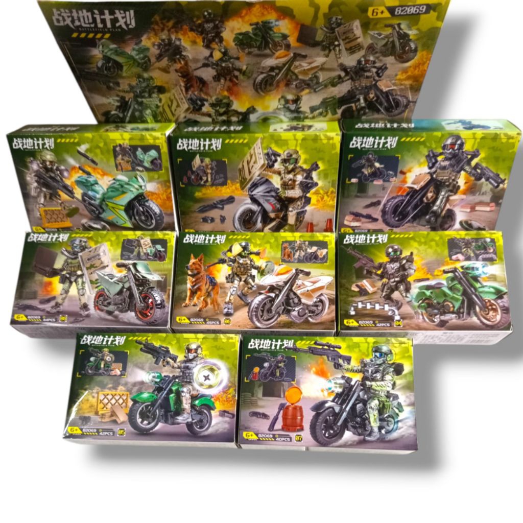 Mainan Anak Blocks Brick Figure Battlefield Plan Mainan anak Brick Tentara Figure