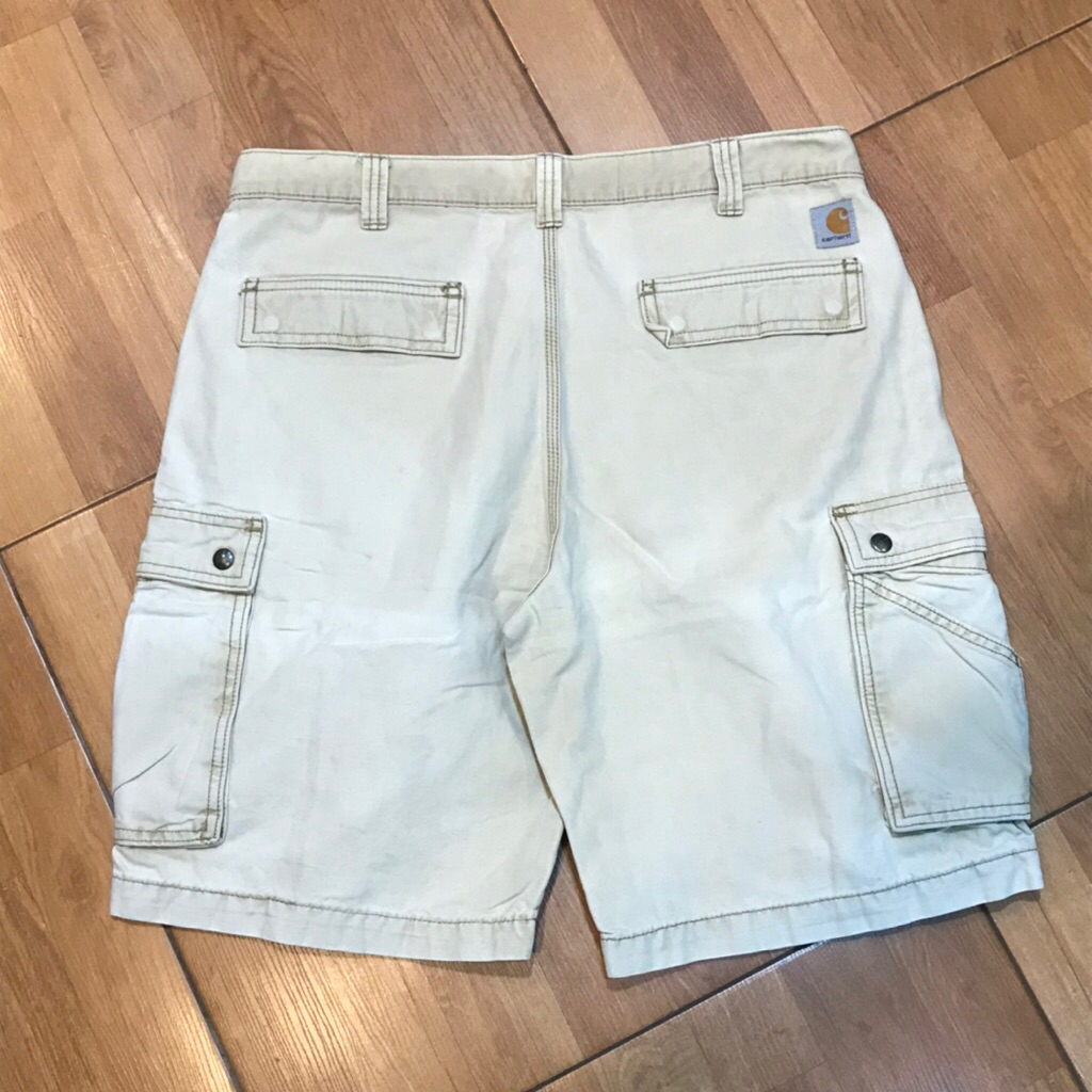 Carhartt Short Pants cell pocket White cream khakis beige Colorway  Relaxed Fit  Size 36