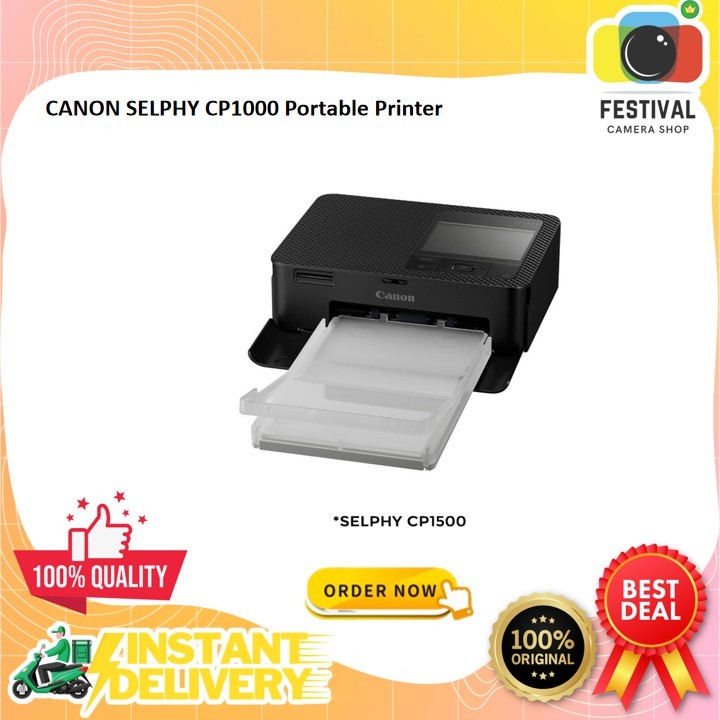 CANON SELPHY CP1000  Compact Photo Printer Canon Selphy CP 1000Instant Printer Portable Garansi Resm
