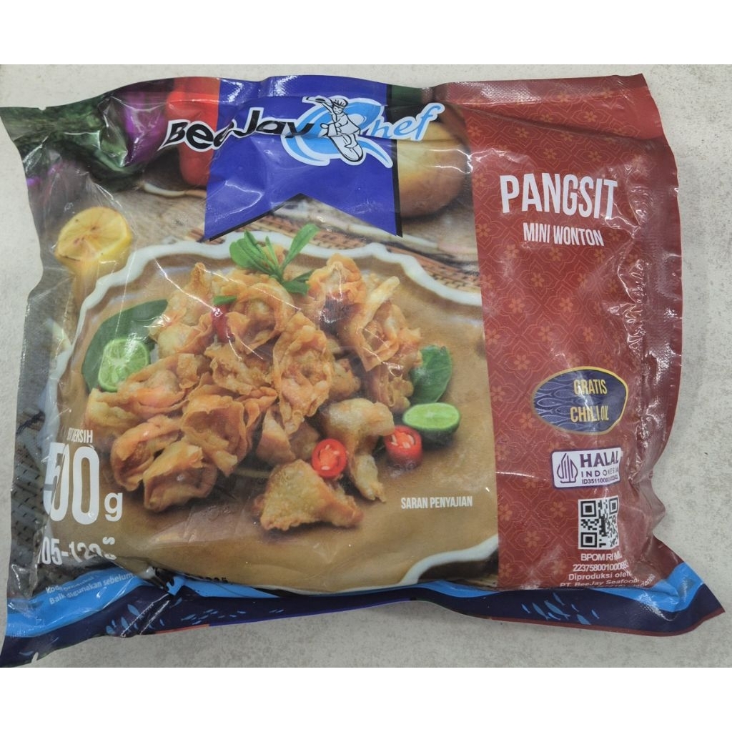 Pangsit Mini Wonton Beku BEEJAY CHEF Frozen Mini Wonton Dumplings 500g - HK-PC.