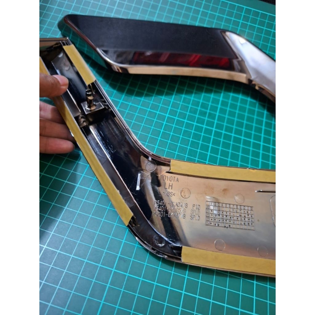 list cover foglamp fortuner VRZ black chrome original