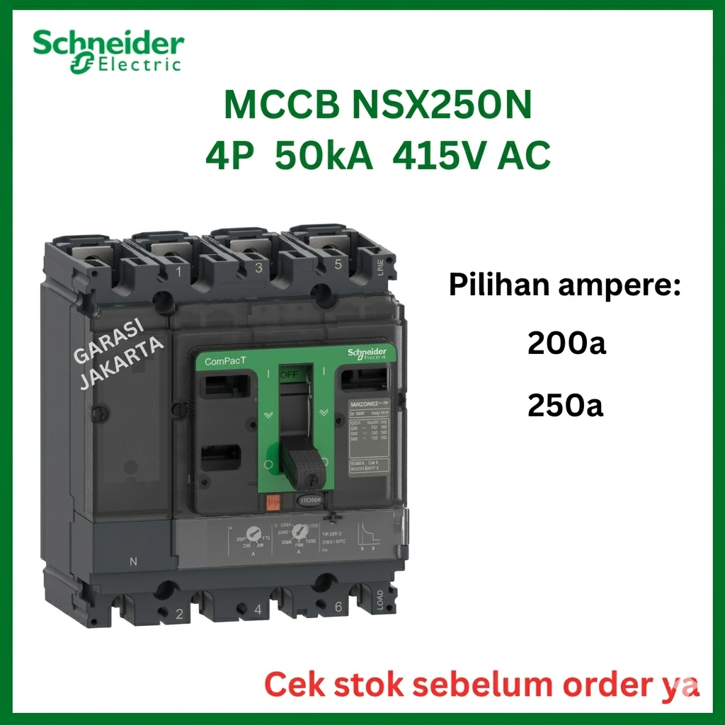 NSX250N mccb 4p 200a 250a ampere schneider circuit breaker 4 pole