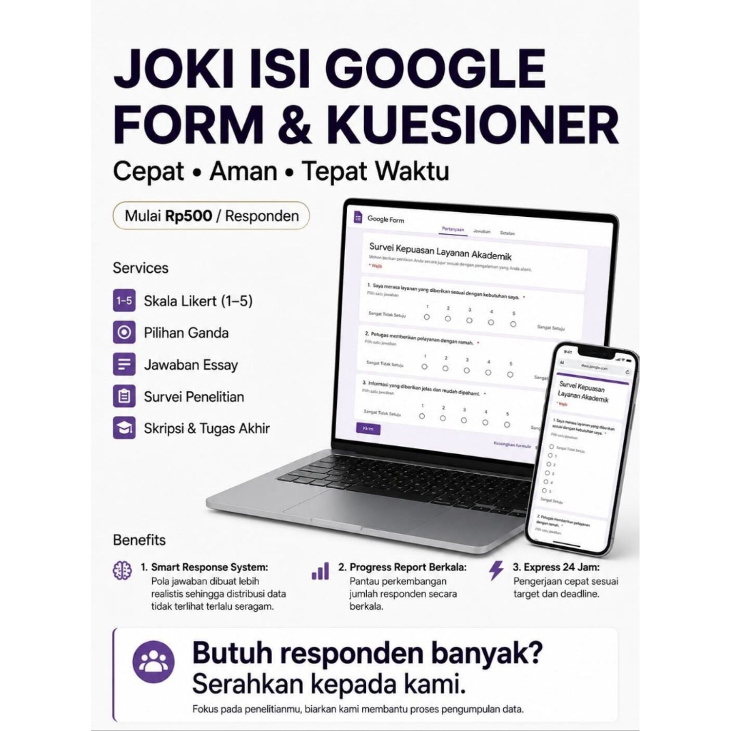Jasa isi Kuesioner Responden