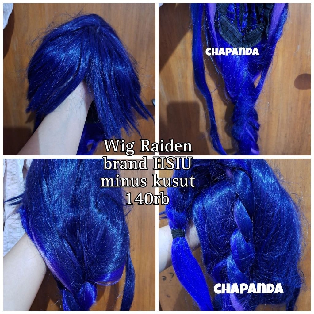 Wig Raiden Genshin Impact Bekas Pakai