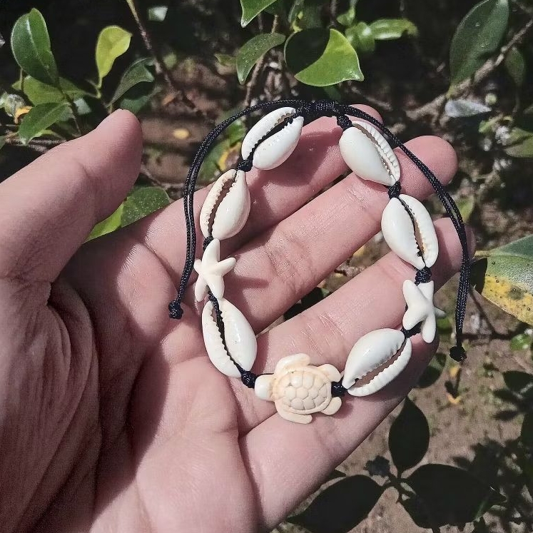 gelang kerang kuwuk bintang laut/gelang tali bali