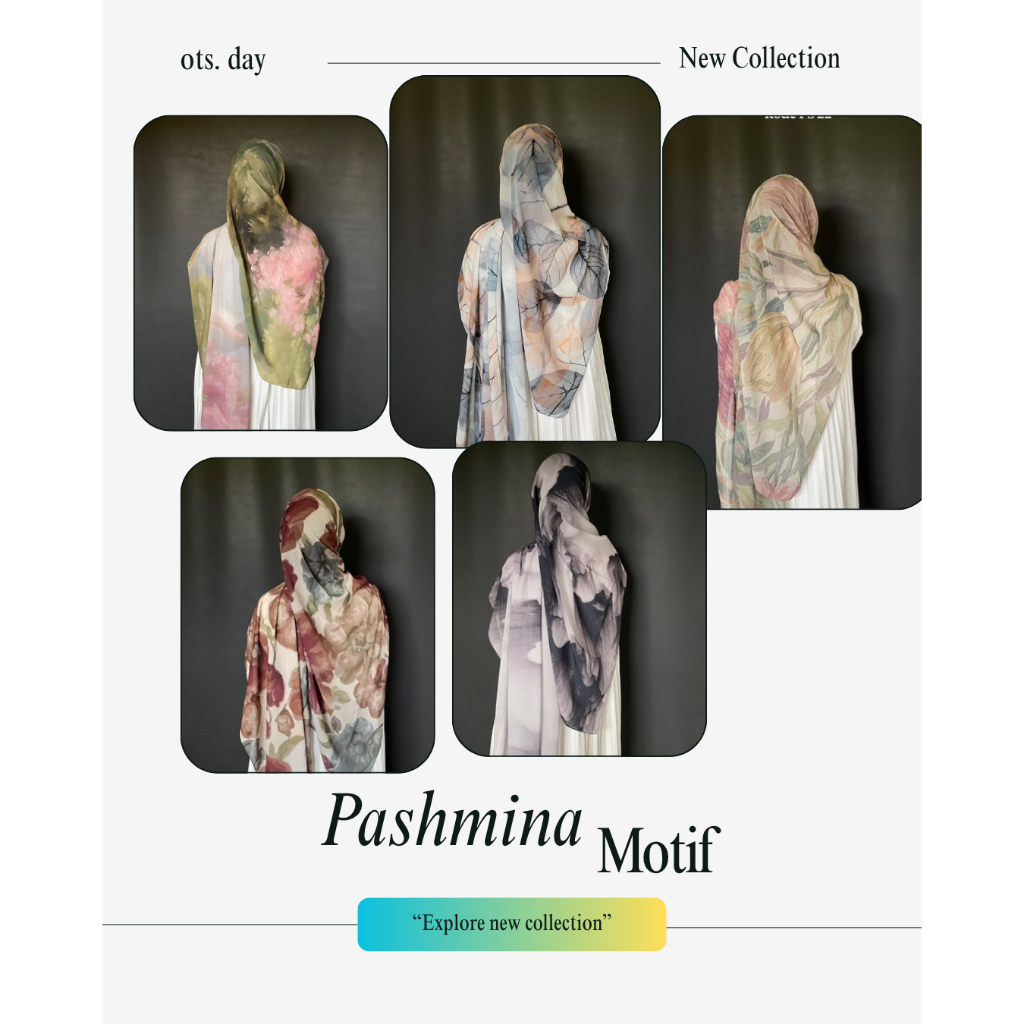 Pashmina Motif Gradasi Chiffon Ceruty Etnik Turkey Arabian