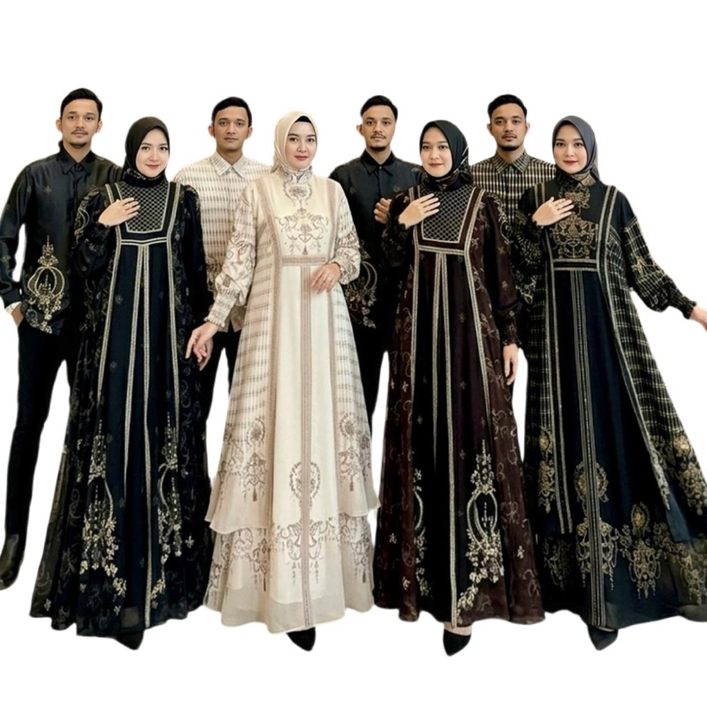 AURAKAY SARIMBIT GAMIS DRESS CERUTY SAFIRA SUKRIYAH HALIMAH SET HIJAB ORI BY AURAKAY 7474 7546 7513