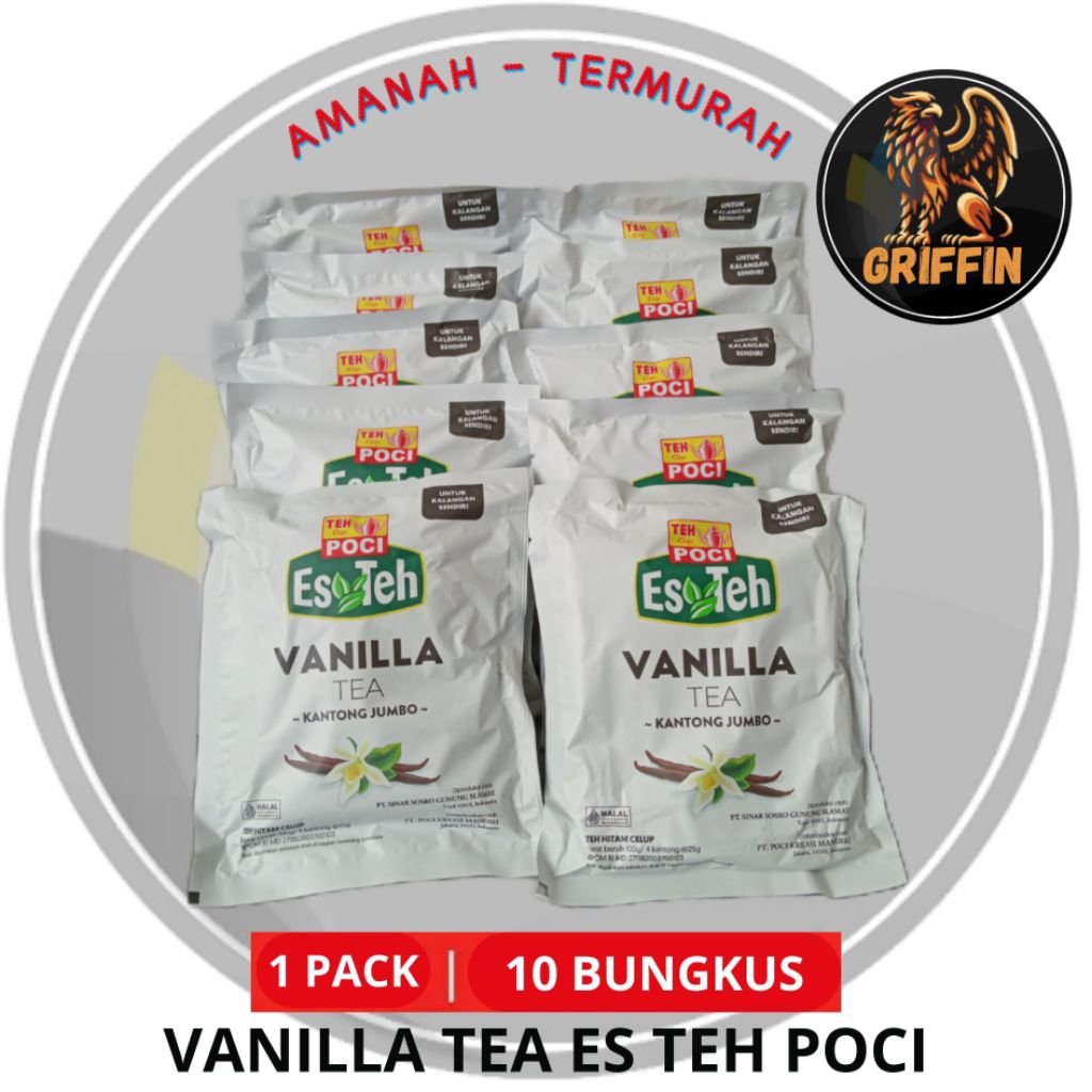 GCG _ Teh Poci Asli Teh Cap Poci Original Es Teh Poci 10 Bungkus Rasa Vanilla