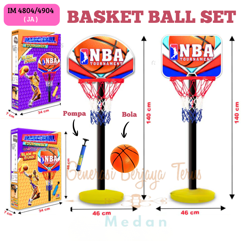 Ring Basket Bola Basket Ball Anak Tiang Papan Basket Mainan Anak