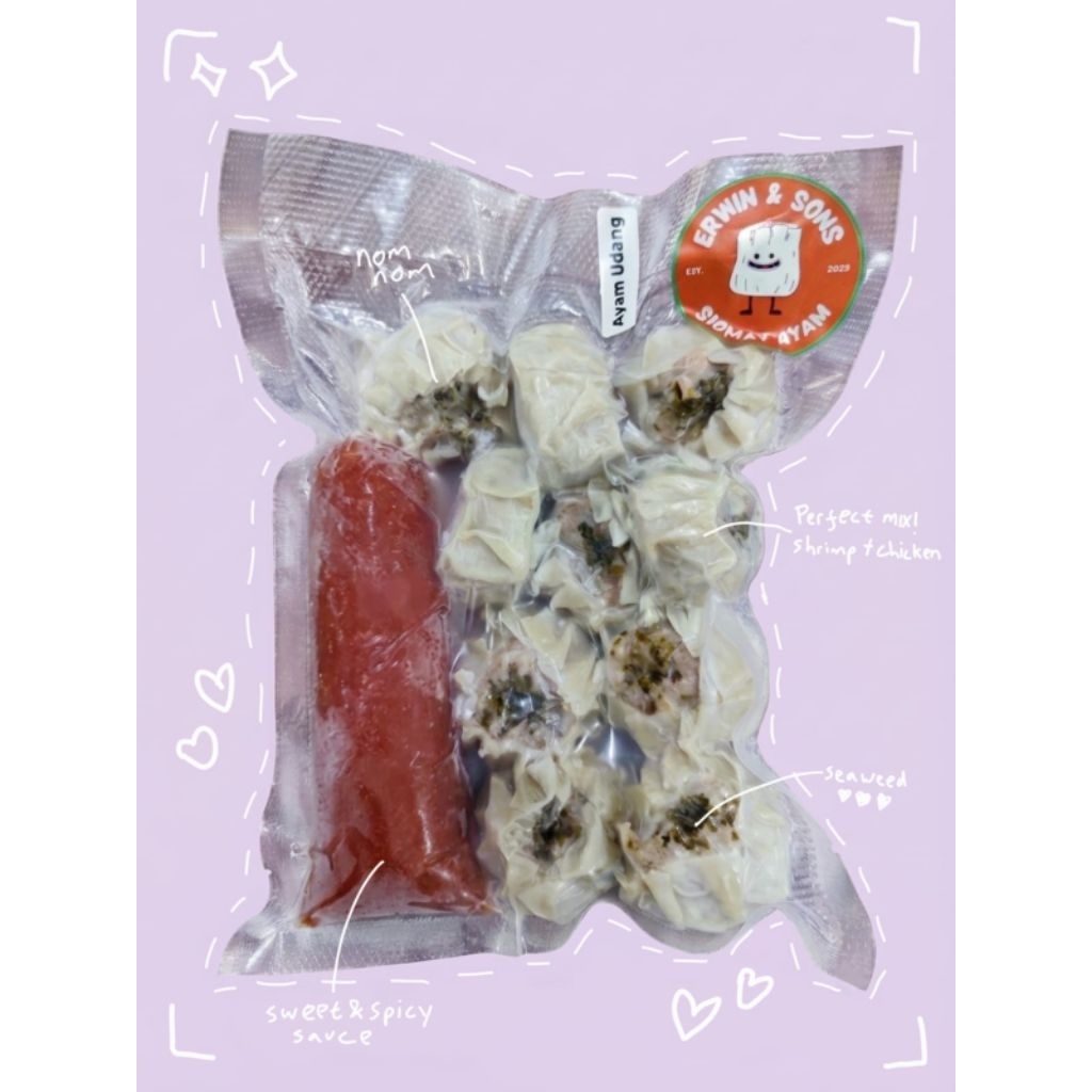 Siomay Ayam + Udang | Siomay premium frozen | siomay frozen Erwin & Sons | Siomay frozen siap saji