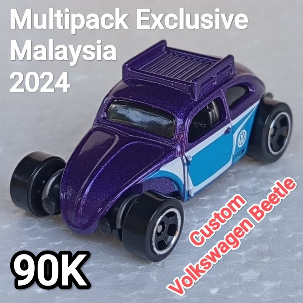 Hot Wheels Multipack Exclusive Custom VW Volkswagen Beetle Bug Kodok Metalflake Blue Loose