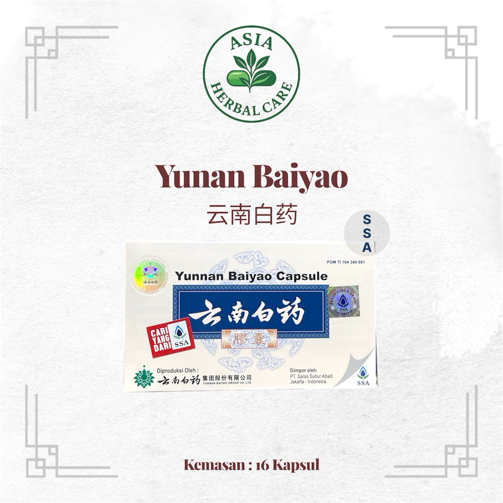 Yunan Baiyao Capsule 1 Kotak Isi 16 Kapsul