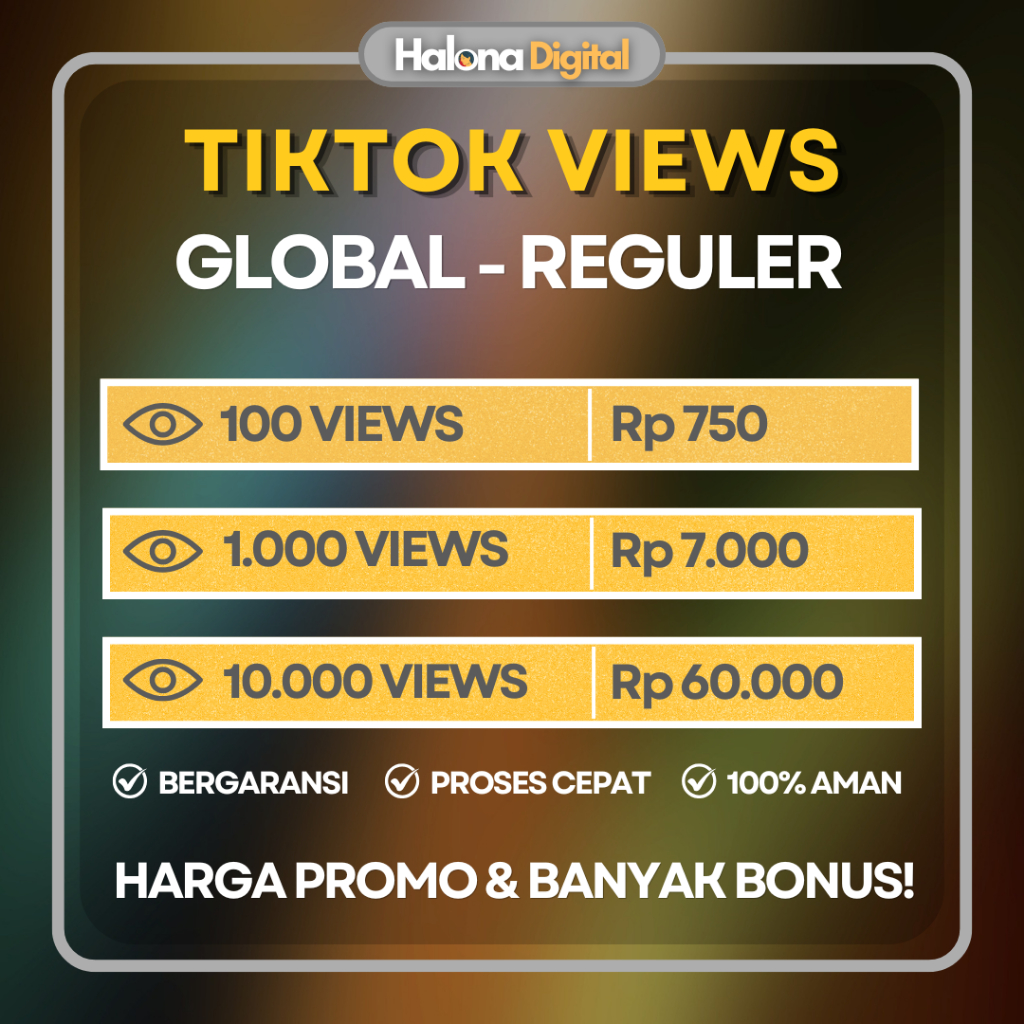 Tiktok Views Permanen REAL AKTIF - Viewers TikTok - TERMURAH