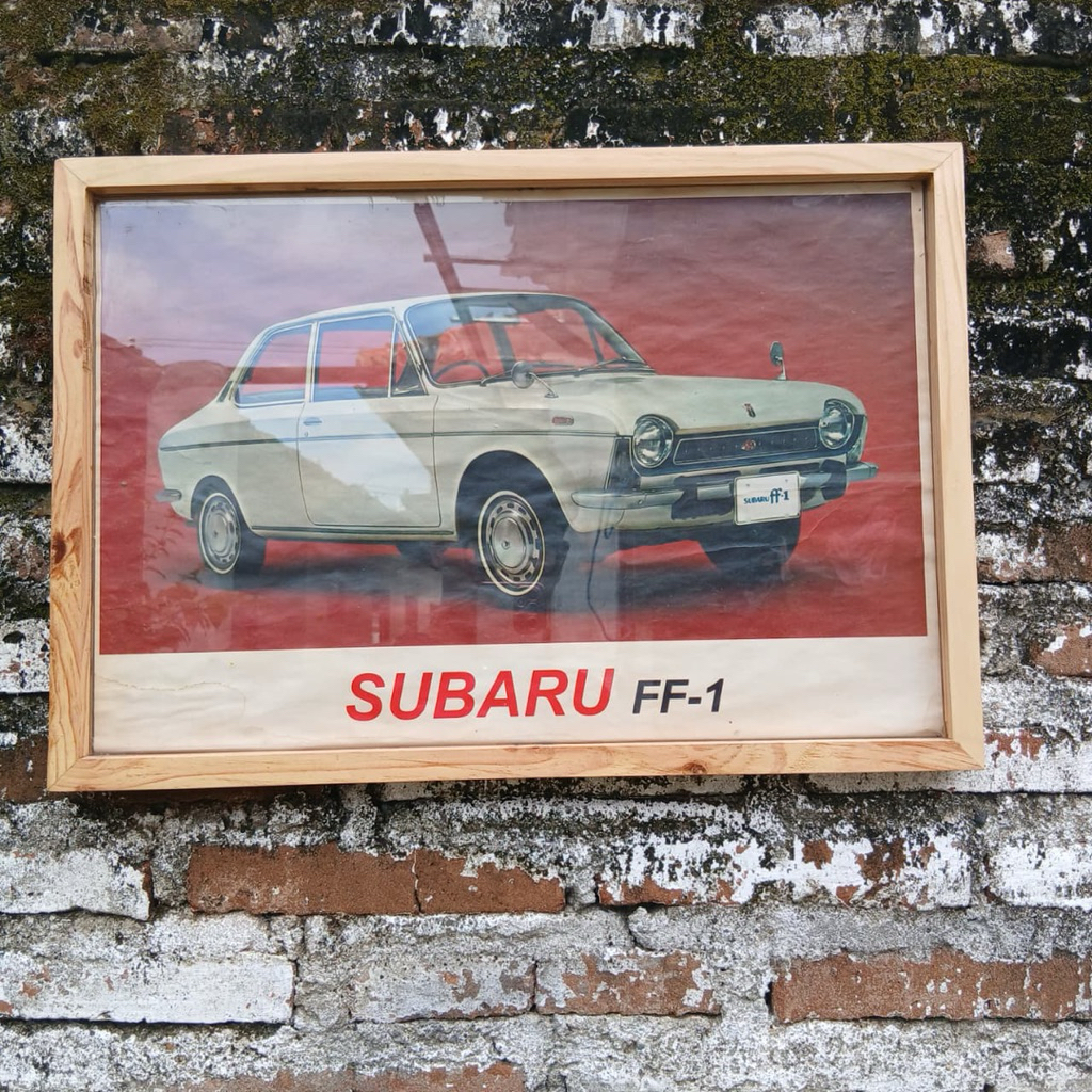 Poster Vintage Mobil Subaru FF-1 size 53x38 cm
