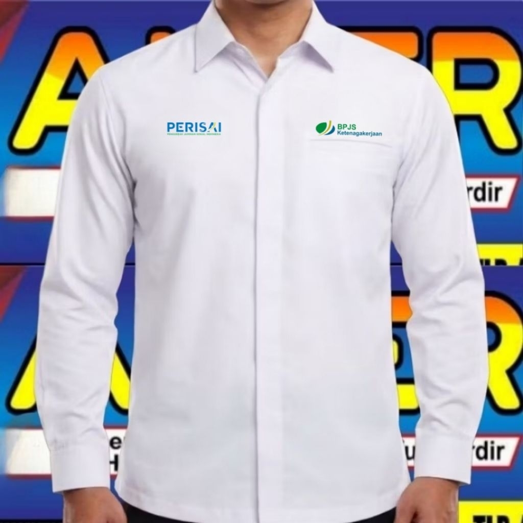 kantong 1 kemeja BPJS ketenagakerjaan baju BPJS ketenagakerjaan seragam BPJS ketenagakerjaan kemeja 