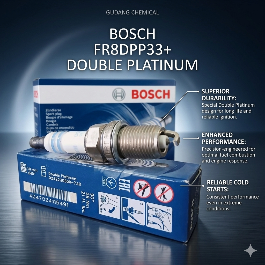 BOSCH Busi FR8DPP33+ Plus DOUBLE PLATINUM Mercedes Benz Seri Engine M112, M113 - Mercy W202, W203, W