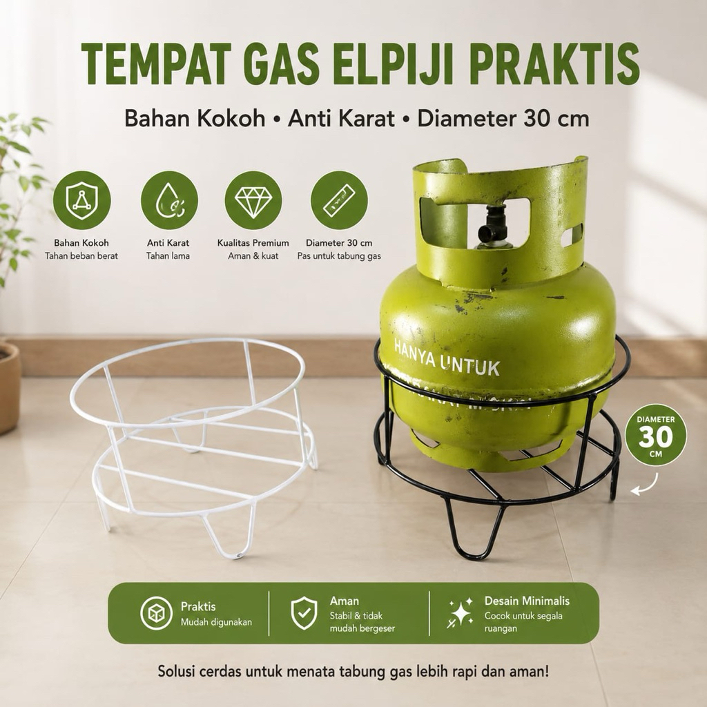 tatakan tabung gas/rak tabung gas melon/rak pot bunga