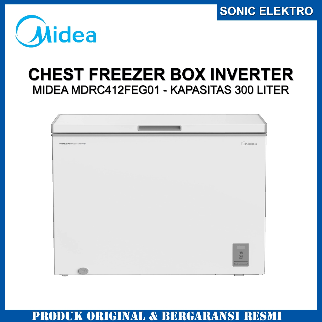 Midea Box Freezer 300 Liter Dinding Fiber Inverter Hemat Daya Garansi 5 Tahun - Type MDRC412FEG01 ID