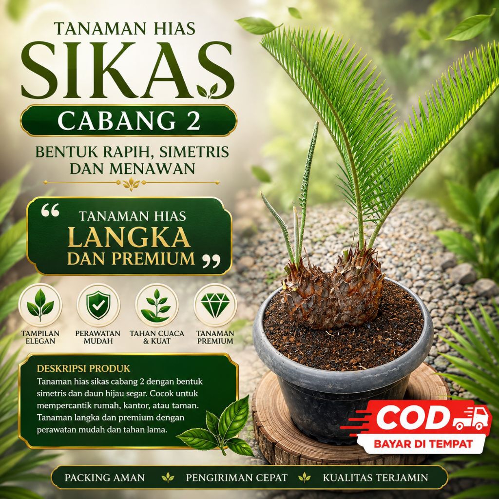 Tanaman Hias Sikas Unik dan Menawan Memiliki Bentuk Cabang 2
