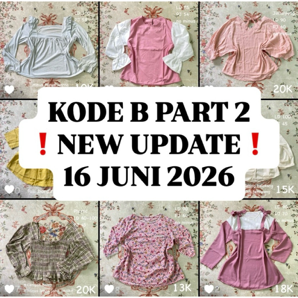 Blouse Lengan Panjang (B) PART 2 MORIKEI | GOTHIC | FAIRY | VINTAGE | BOHEMIAN | GRUNGE