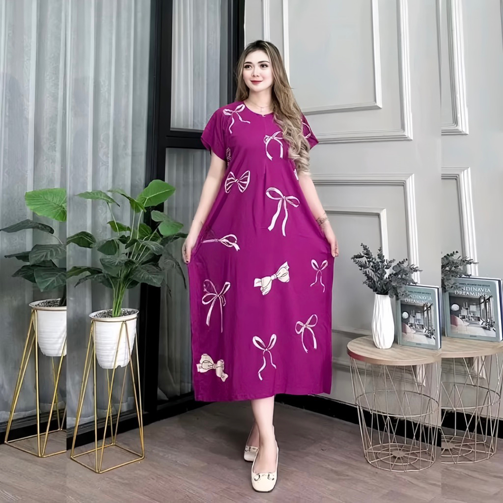 Daster Lowo Motif Pita loka Jumbo Bahan Rayon Busui Friendly