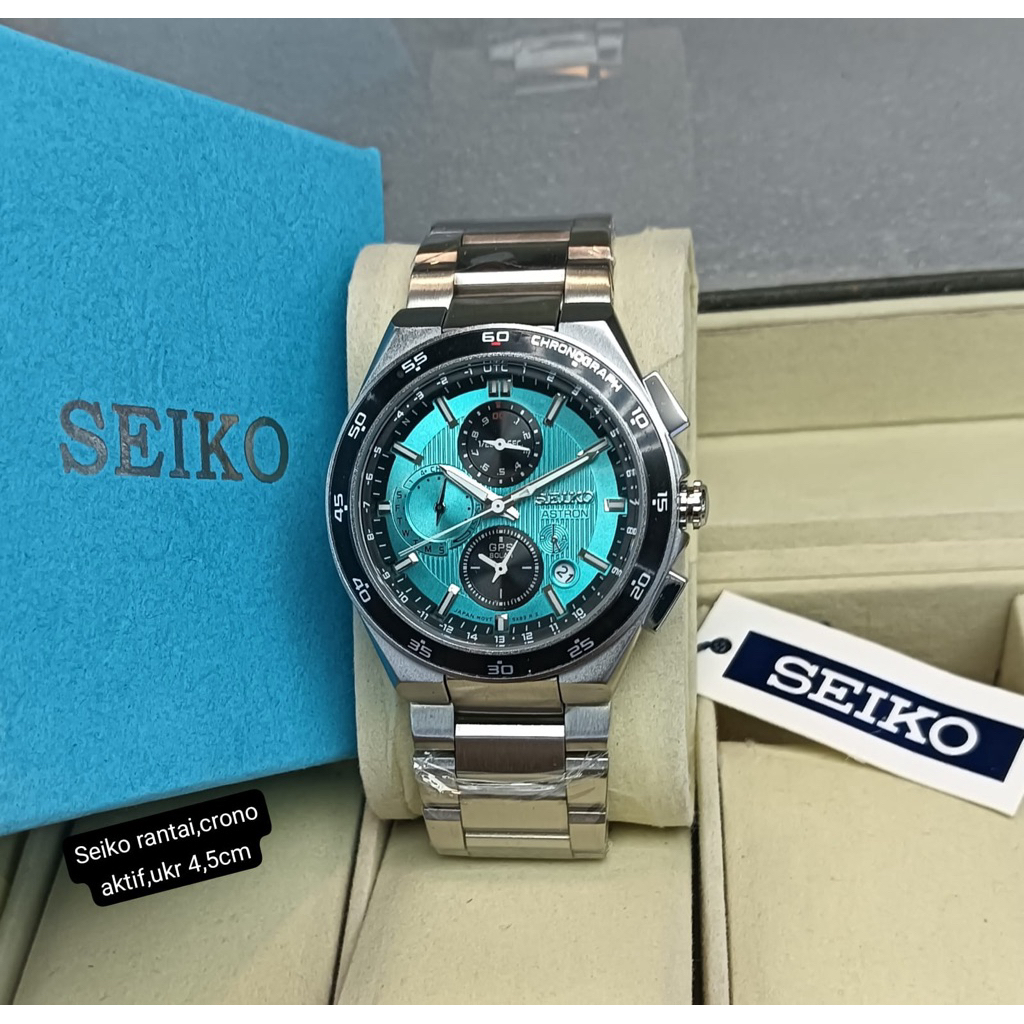 New Jam Tangan Pria Seiko Astron Chrono Aktif (D4,3cm) Strap Stainless Steel Limited Edition