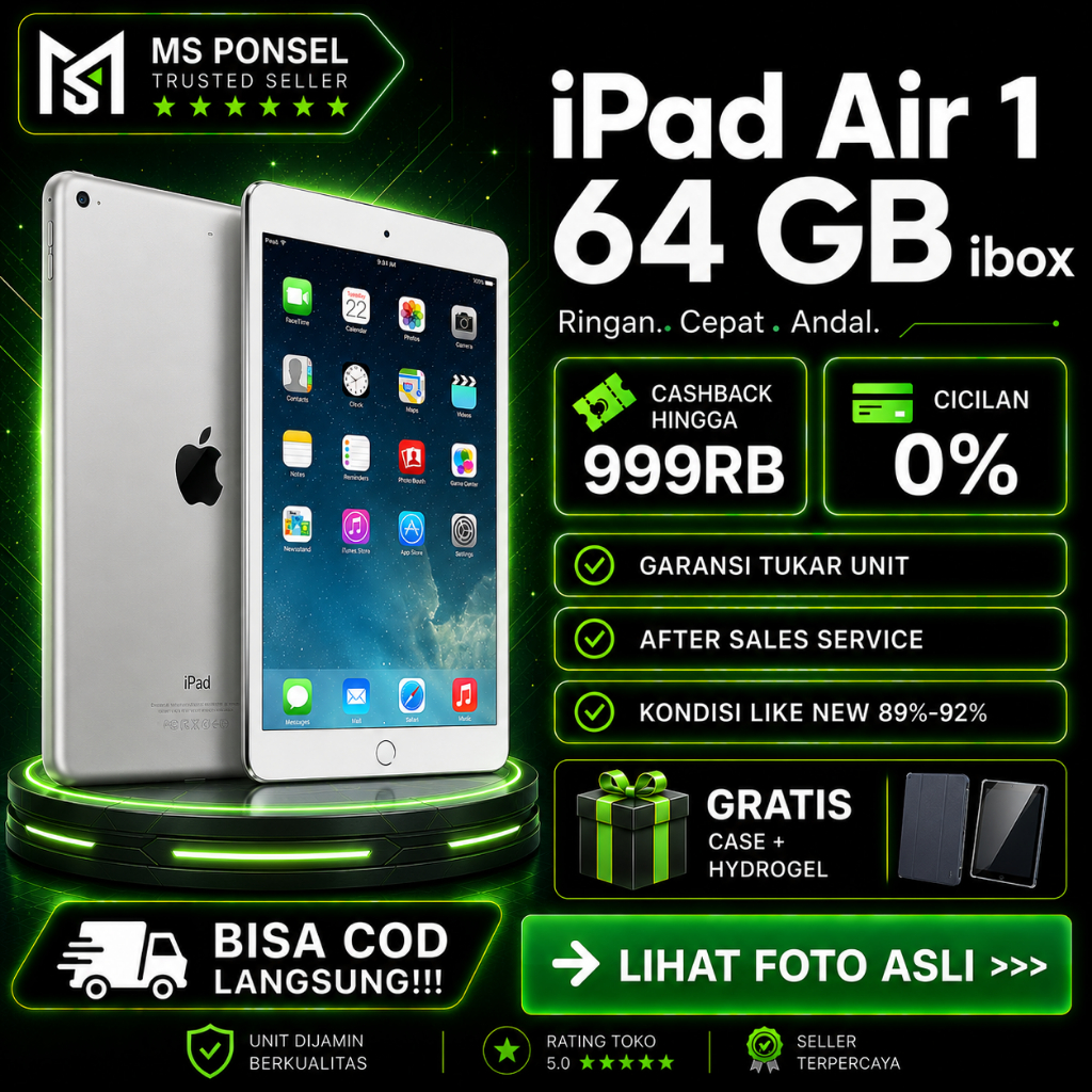 iPad Air 1 64B Resmi ibox |Wifi only second bergaransi