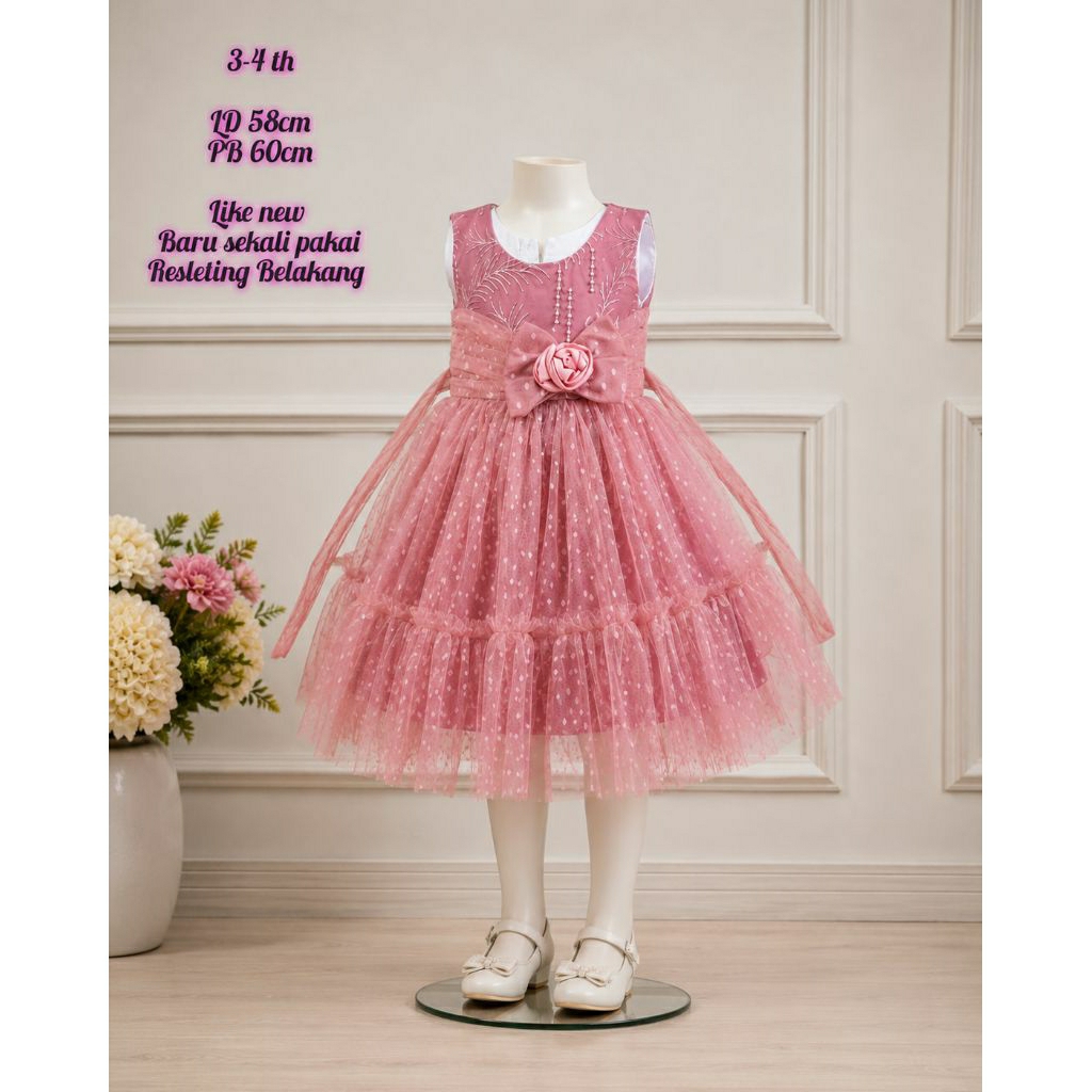 PL - Dress, Gaun Pesta Anak