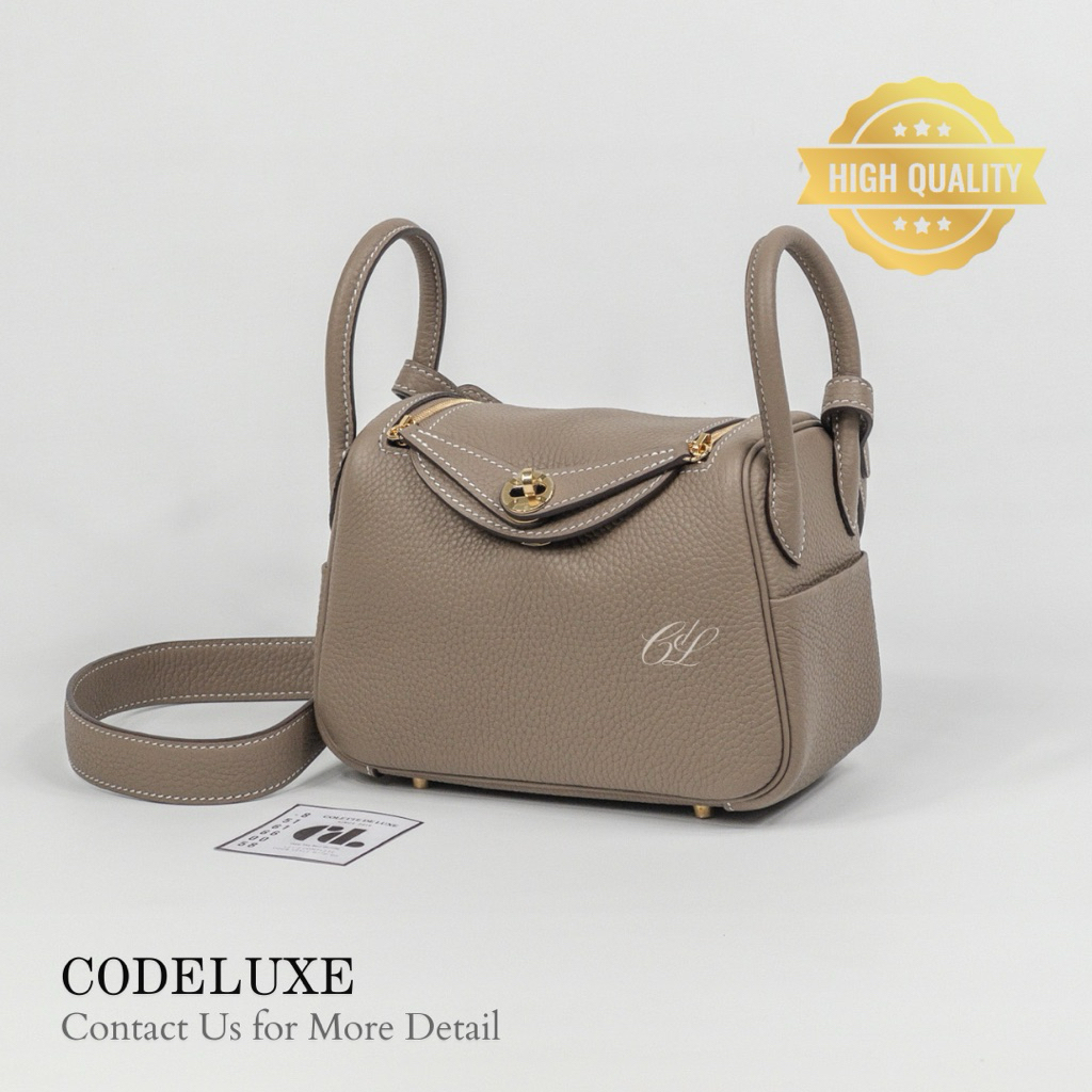 Lindy Mini Bag Taurillon Clemence Etoupe GHW