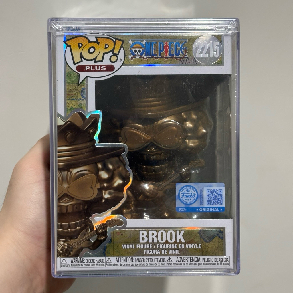 Funko Pop BROOK Bronze Statues One Piece 25th Anniversary Exclusive