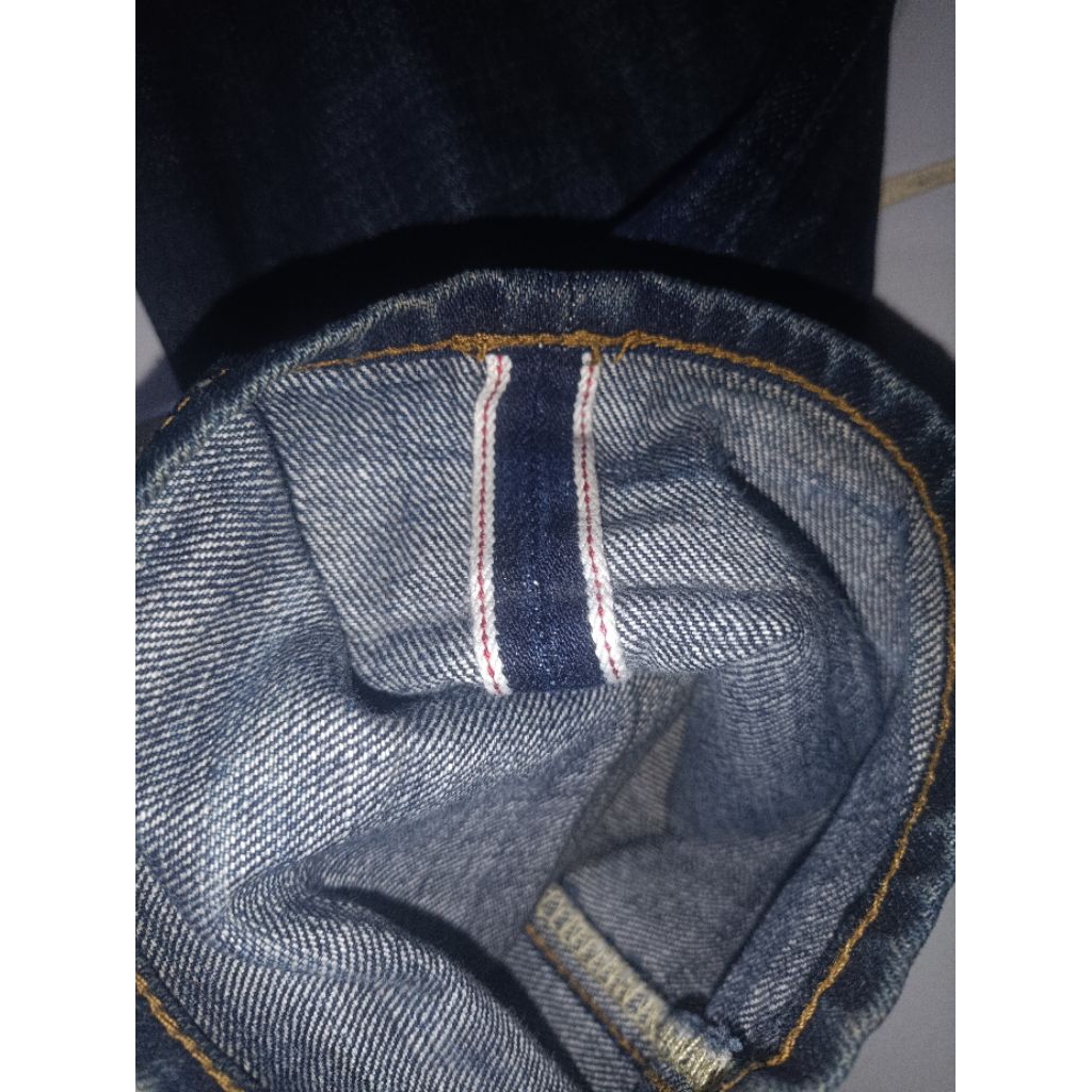 denim mischief iron label size 31 redline selvedge,