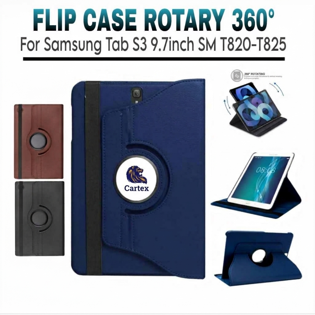 Case Rotary Samsung Tab S3 9.7inci 2017 / T820 / T825 / Case Samsung Tab S3 / casing Samsung Tab S3 
