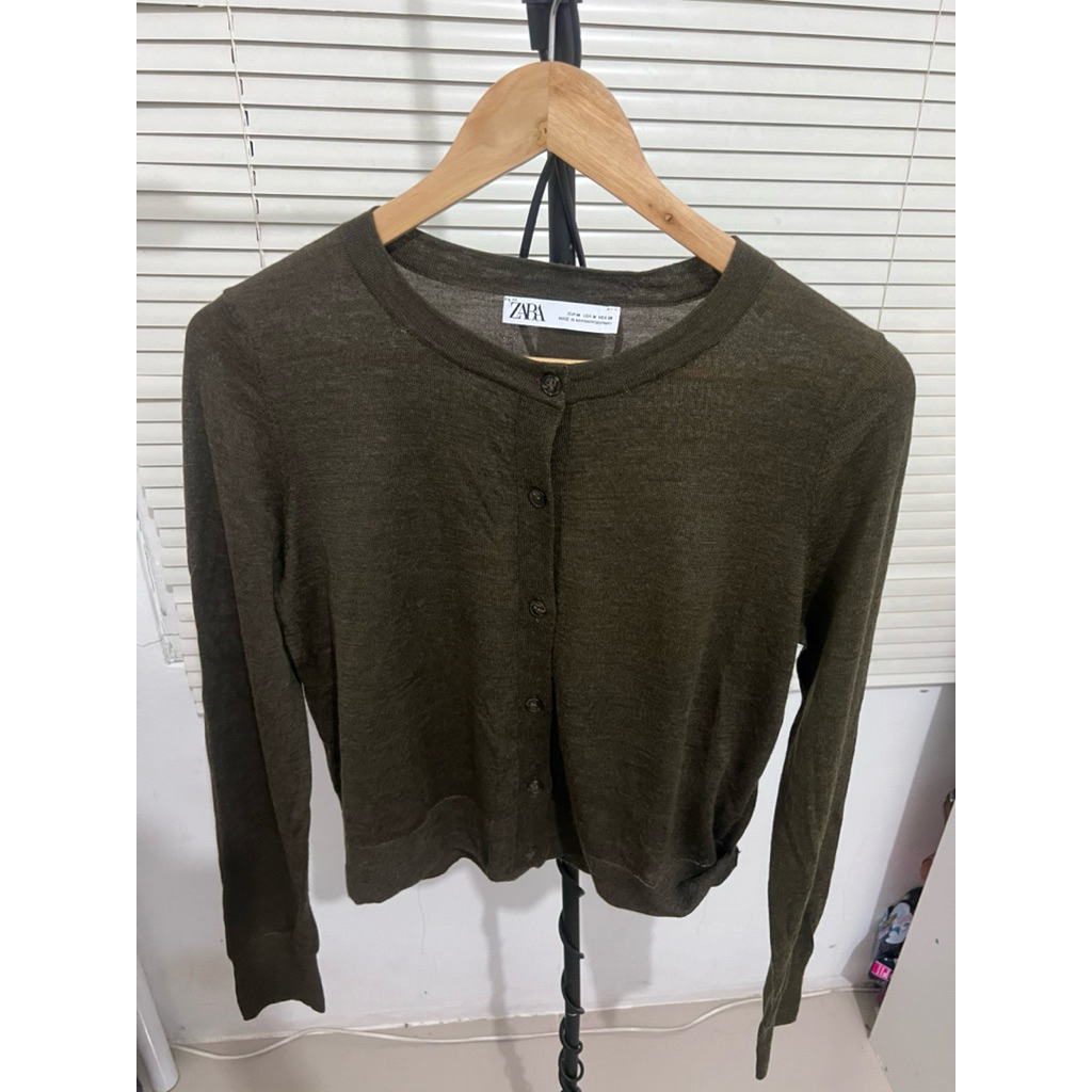 Zara Cardigan Army