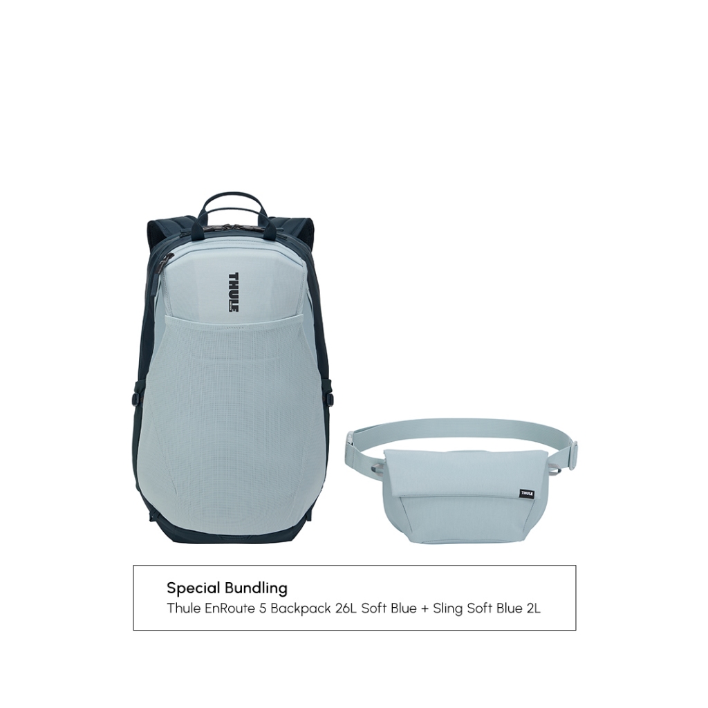 Bundling Thule Enroute 5 26 L Soft Blue + Thule Enroute 5 2L Sling Soft Blue