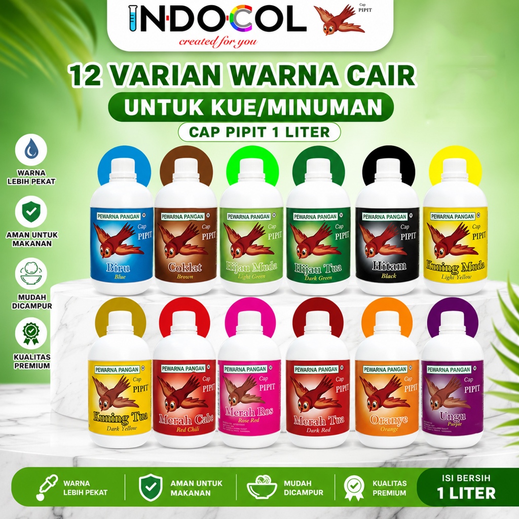 PEWARNA MAKANAN CAIR  CAP PIPIT (1 LITER)