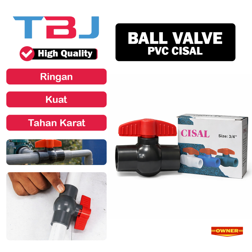 BALL VALVE / BALL VALVE PVC / STOP KRAN PVC / BALL VALVE CISAL NEW
