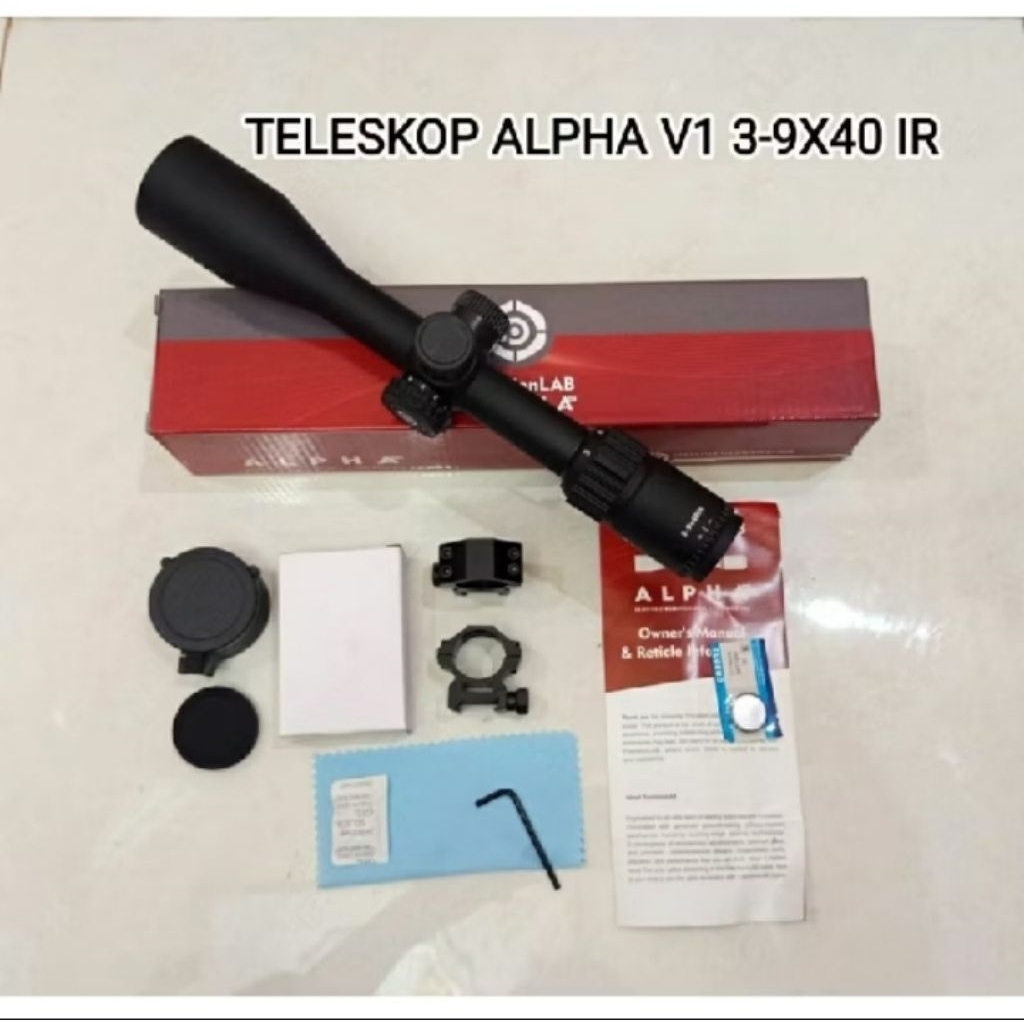 TELESKOP ALPHA V1 3-9X40 IR / LAMPU