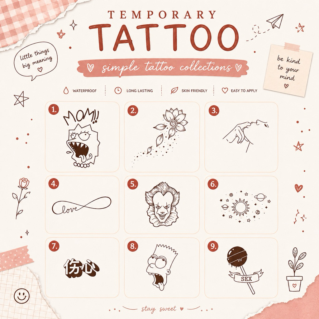 ST37 - STICKY TATTOO TEMPORARY | CUSTOM TATO TEMPORER