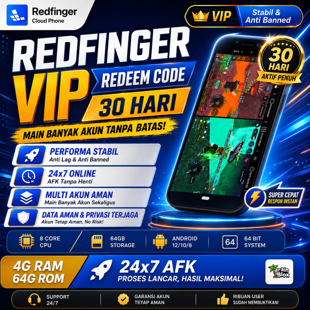 Redfinger RF Cloud Phone 30 Hari Kode Redeem