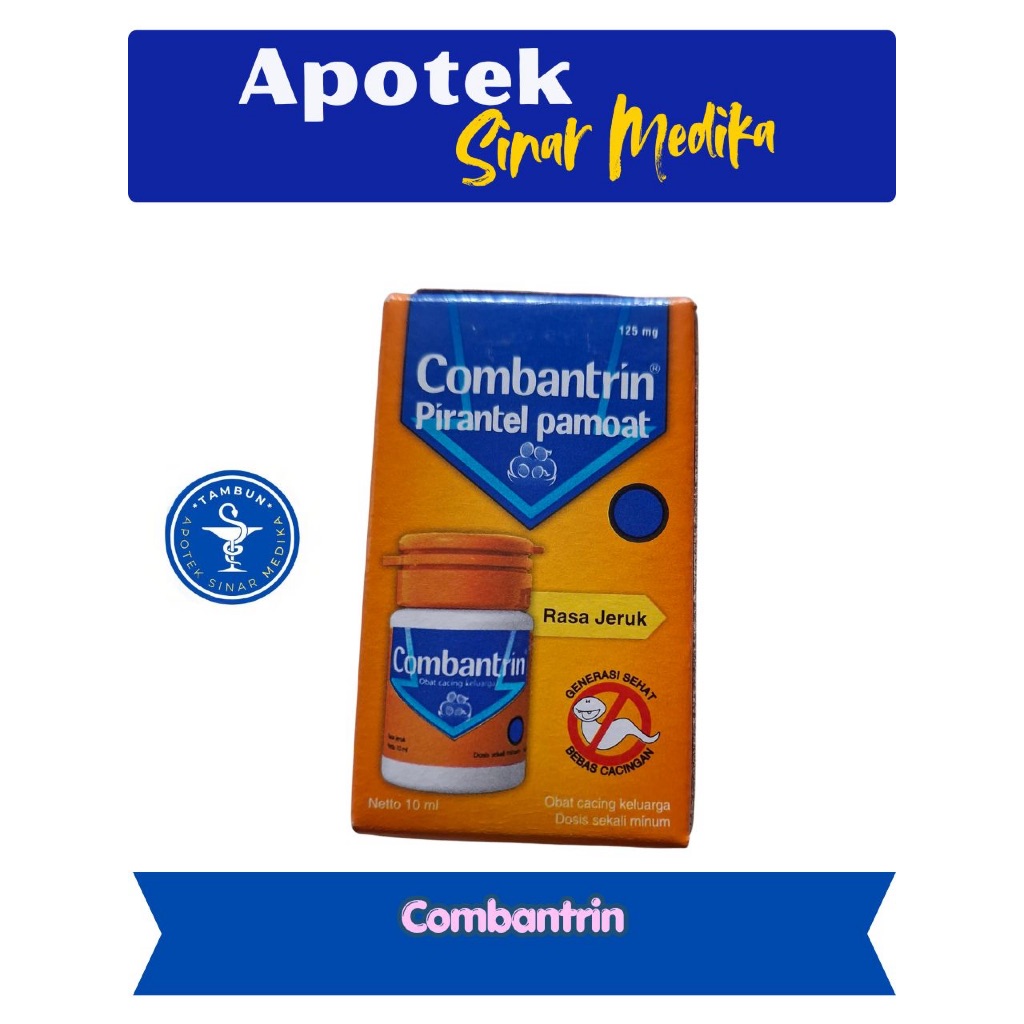 Combantrin Sirup 10 ml - Efektif Melumpuhkan Cacing, Aman untuk Anak dan Dewasa