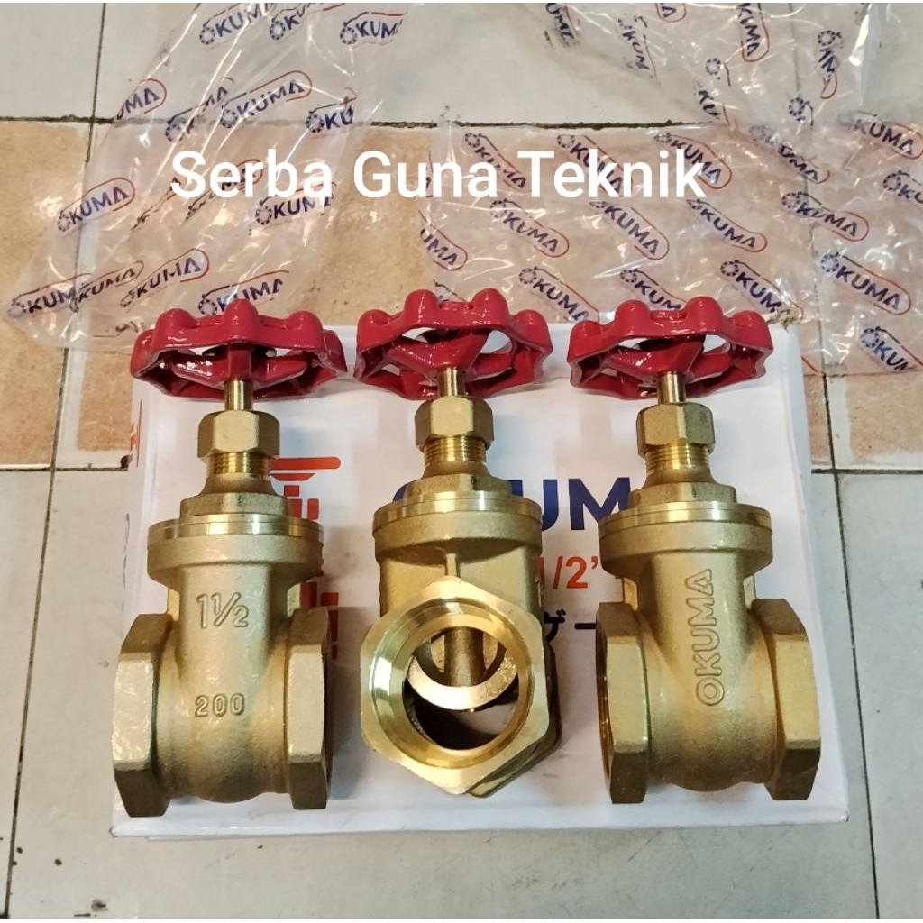 Gate Valve 4" inch Class 200 OKUMA Kuningan Brass