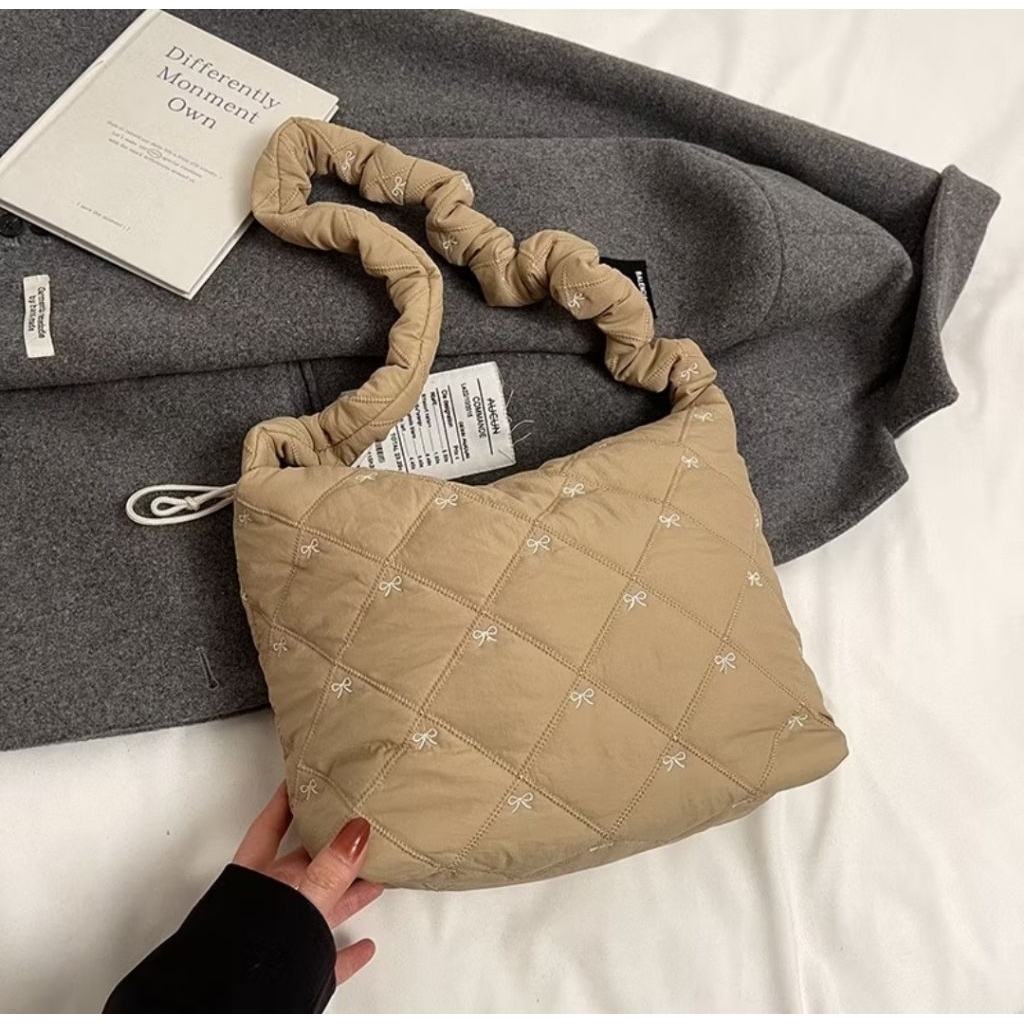 Tas Selempang Serut Sling Bag Puffy Bag