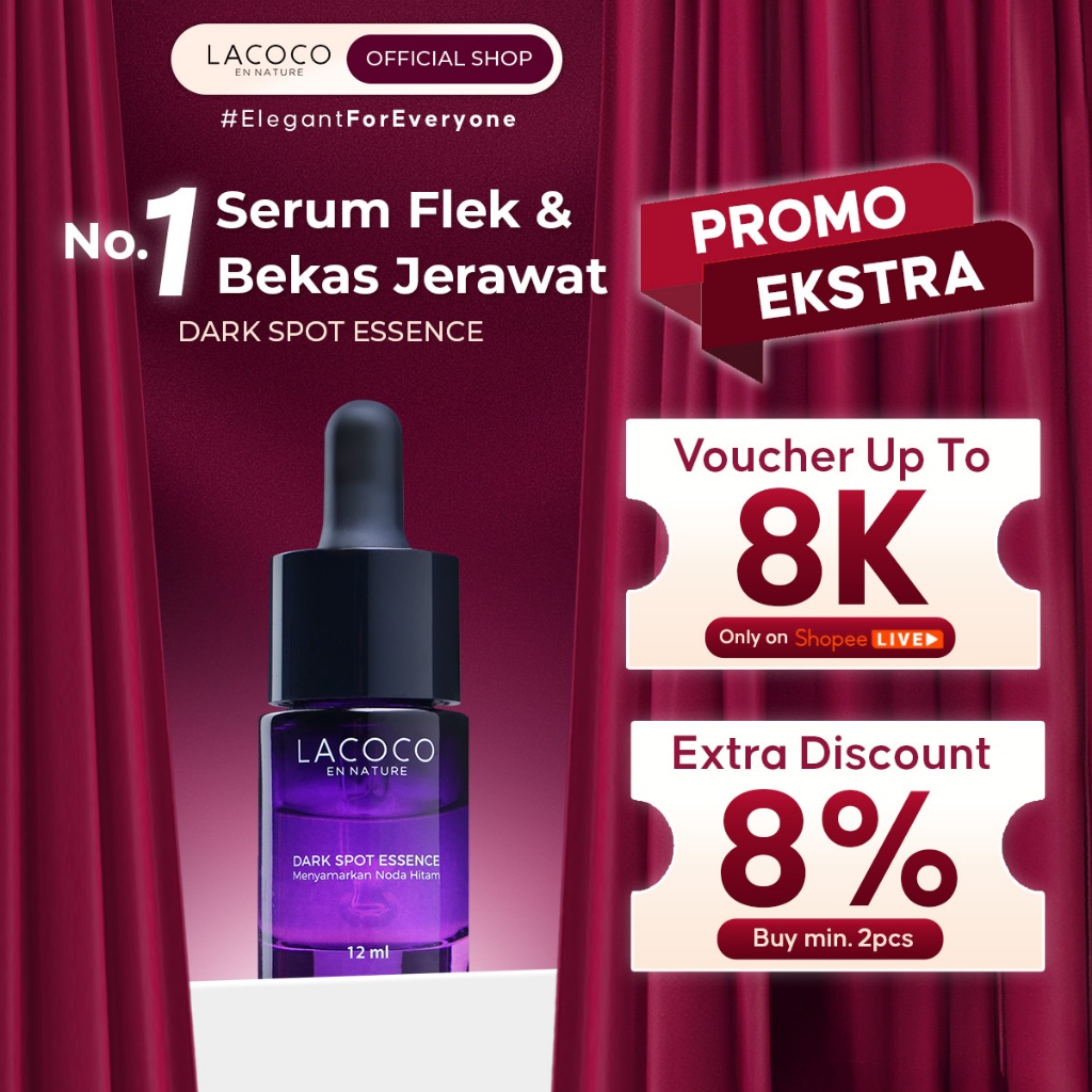 ⁠[TRENDING NOW] Lacoco Dark Spot Essence Serum Penyamar Flek Hitam Noda Bekas Jerawat Tranexamic Aci