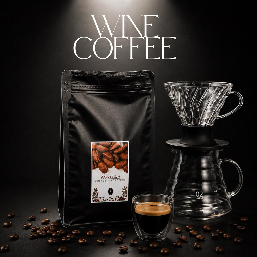 KOPI 100% ARABICA WINE - Asyifah Coffee & Roastery 100gr, 250gr & 500gr