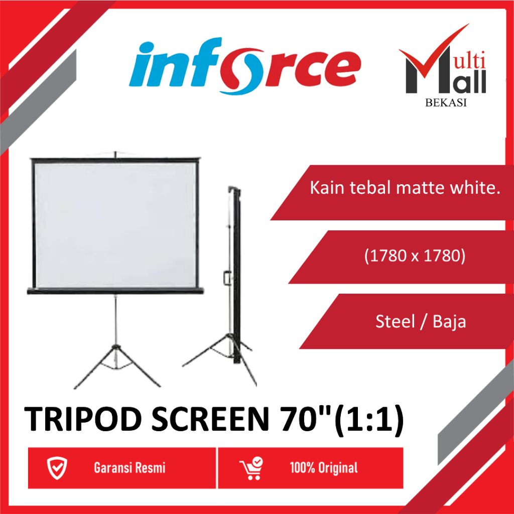Inforce Tripod Screen Projector 70 1:1 / Layar Proyektor Inforce
