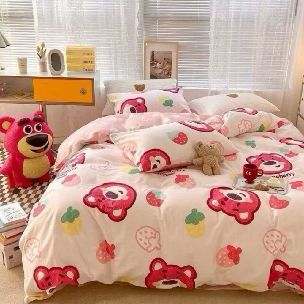 Flashsale sprei ukuran 90x200,100x200 tinggi 20cm bahan cotton disperse bahan adem lembut tidak lunt